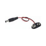 Battery Clip 9V + Standard 2.1mm DC Male Plug