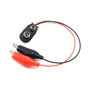 Battery Clip 9V to Crocodile Alligator Clip 15cm Long
