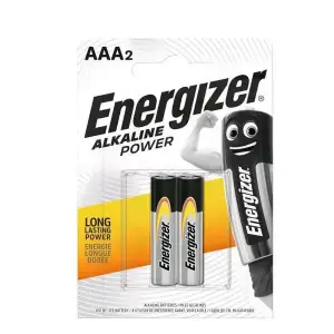 Energizer 1.5V AAA Size Battery Alkaline (Pack of 2)