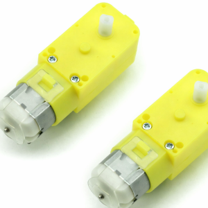 Mini DC Gearbox Motors Pair (2 Motors) With Back Shaft